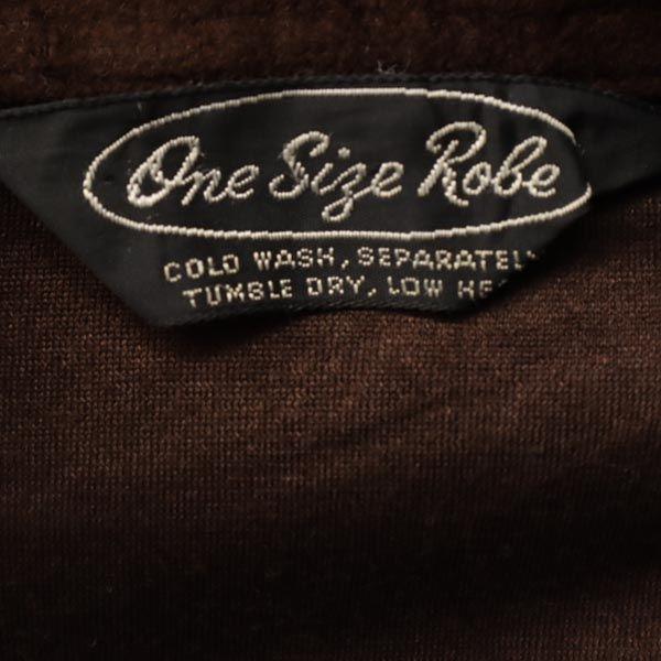 One Size Robe 70s Vintage Velvet Robe Coat F Brown Men's Used