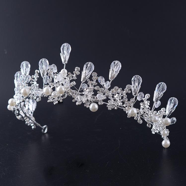 

Свадебная тиара в китайском стиле, позолоченная красная, со стразами, жемчужный лес, корона ручной работы, украшения для волос, аксессуары для чонсама