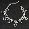 Fashion Hollow Flower Charm Bracelets Multilayer Bangle Jewelry for Women Girls