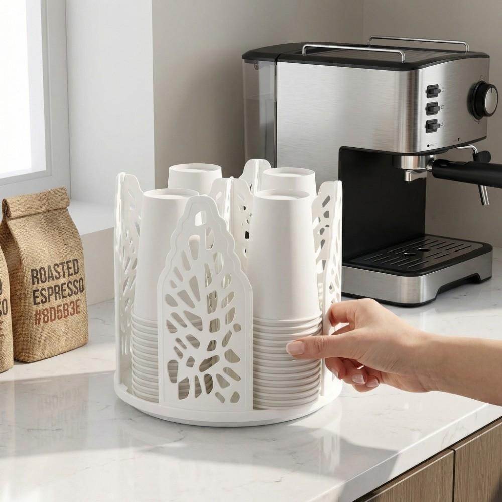 Detachable Cup Storage Rack 4in1 Paper Cup Dispenser Paper Cup Holder  Storage Space-Saving