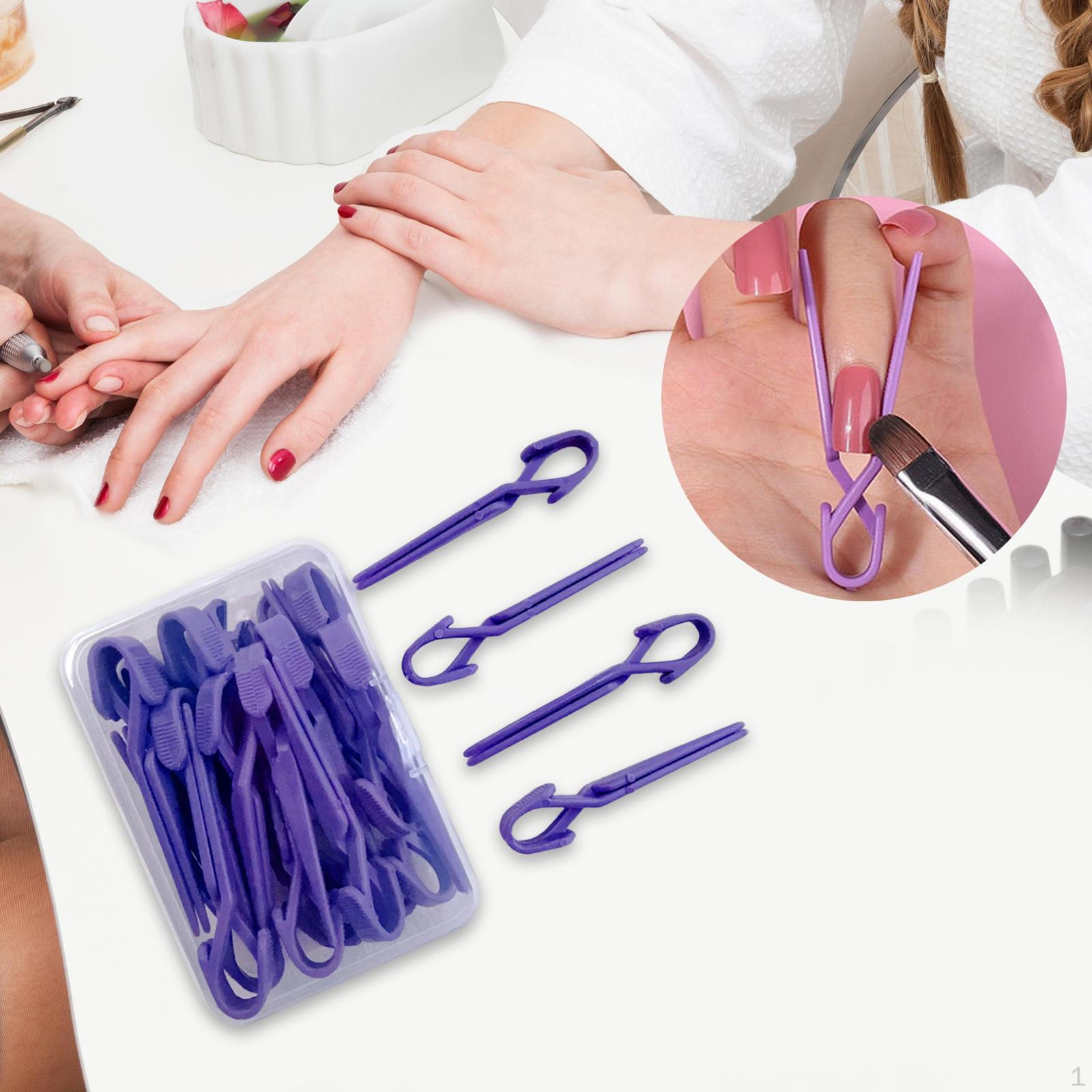 

Nail Polish Protector for Fingers Curve Painting Portable Acrylic Art Accessories Purple