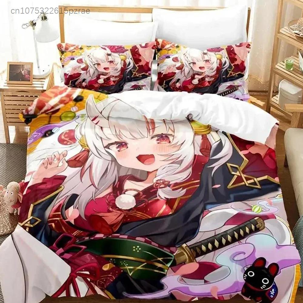 3D Print Anime Nakiri Ayame Bedding Set Bedroom Soft Modern Bedspreads Comefortable Kids Duvet Cover Quilt Cover And Pillowcase