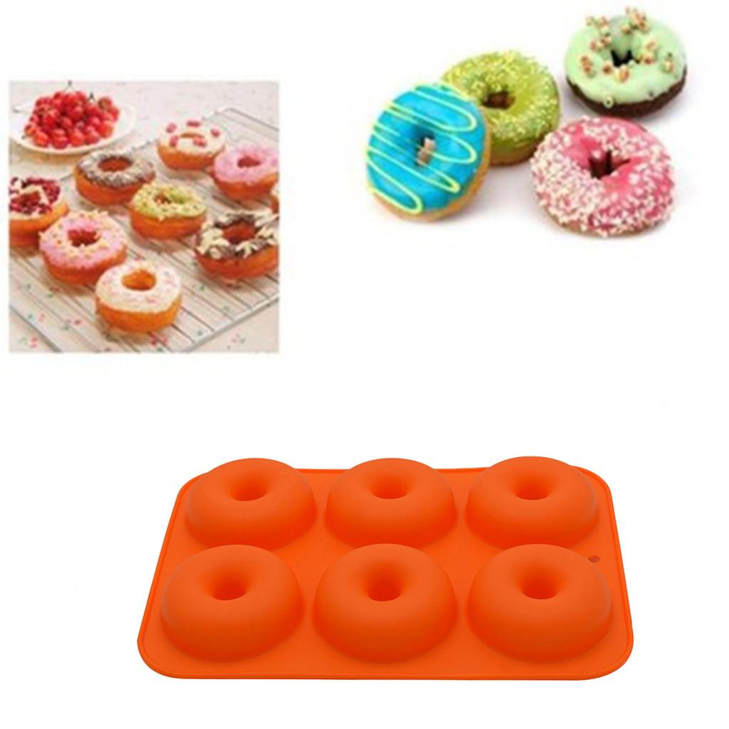 Cavity Silicone Donut Baking Pan Non-Stick  Dishwasher Decoration Tools