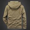 Men's Quilted Winter Hooded and Fleece Thickened Casual Sports Jacket Military Wind Jacket Storm Jacket Cargo Quilted Jacket