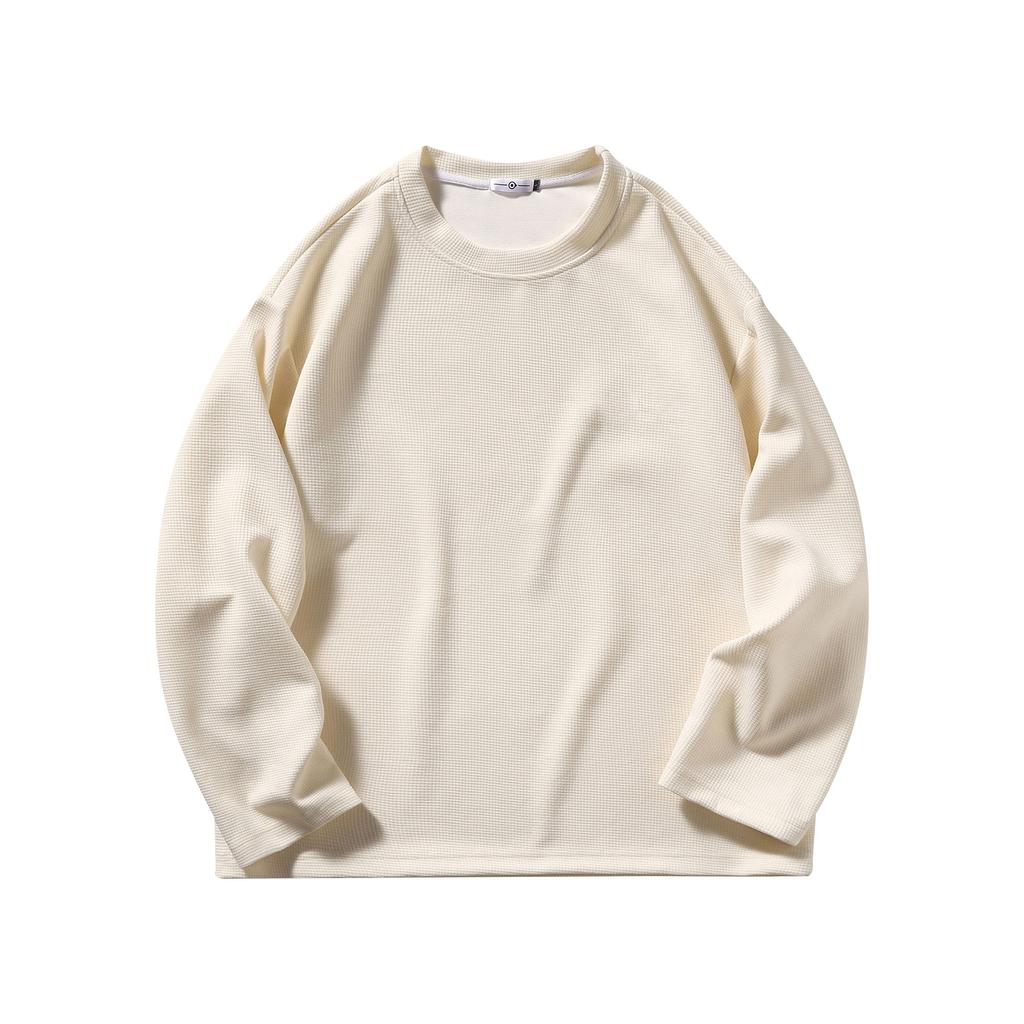 Men'S Fleece Round Neck Pullover With Fleece Solid Color Hoodie And Fleece Fleece Fleece Jacket