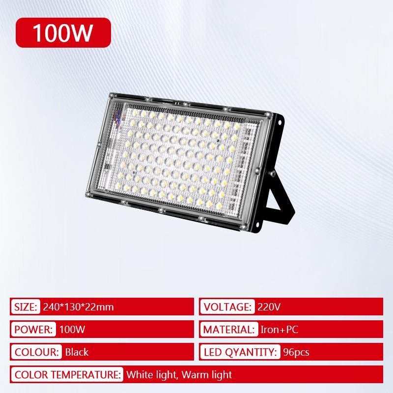 Led Flood Light 50W 100W 200W IP65 Waterproof LED 220V Outdoor Floodlight Spotlight LED Reflector Street Lamp Wall Flood Lights