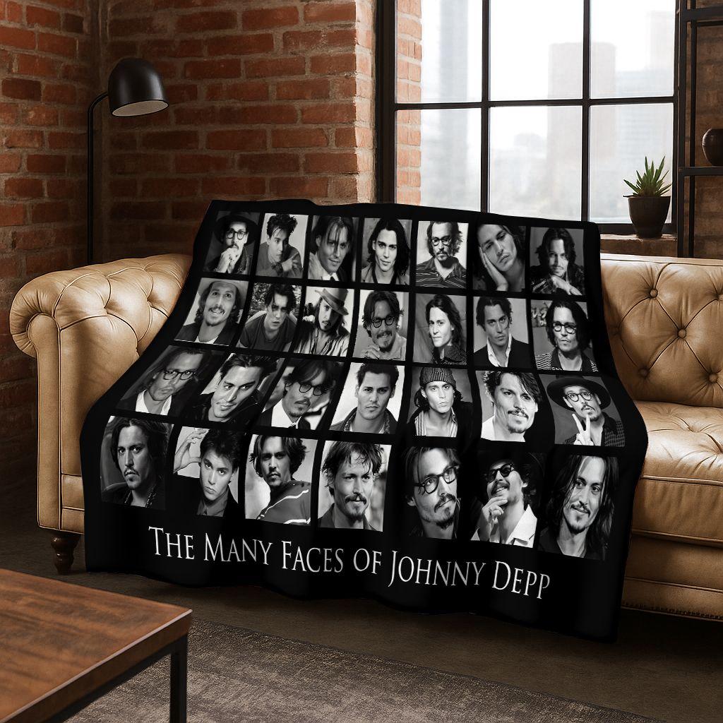 26 Stili Johnny Depp Arte Coperta di Flanella, Calda e Accogliente Morbida Coperta da Divano per Casa Camera da Letto Letto Divano Picnic Ufficio Copertura Regalo bambino
