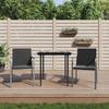 VidaXL Garden Chairs with Cushions Set of 2 Black 56x59x84 Cm Rattan 364094