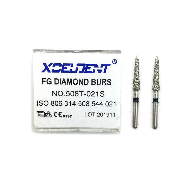 10 buc. Freze dentare cu diamante, instrumente de albire a dintilor super grosiere pentru lustruire, netezirea dinților, șlefuitoare 508T-021S