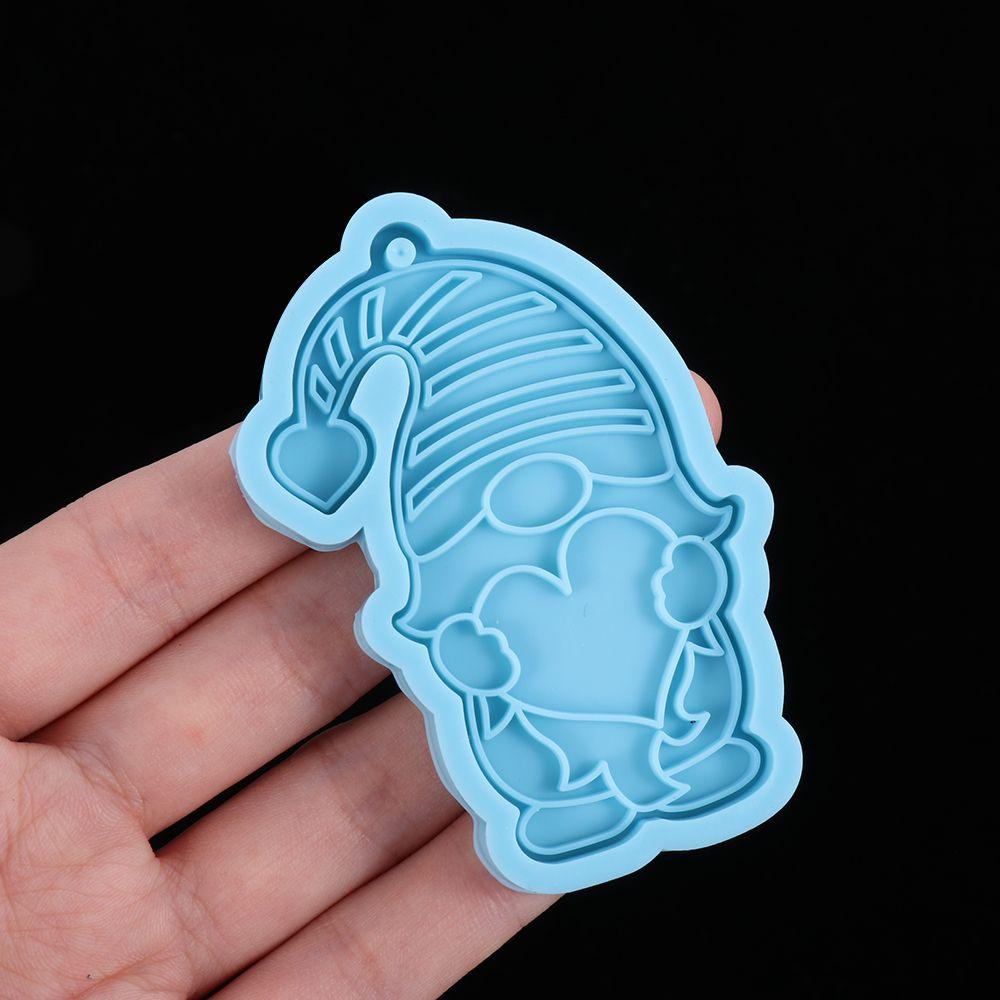Merry Christmas Jewelry Making Tool Christmas Keychain Molds Garden Elves Mold Silicone Moulds