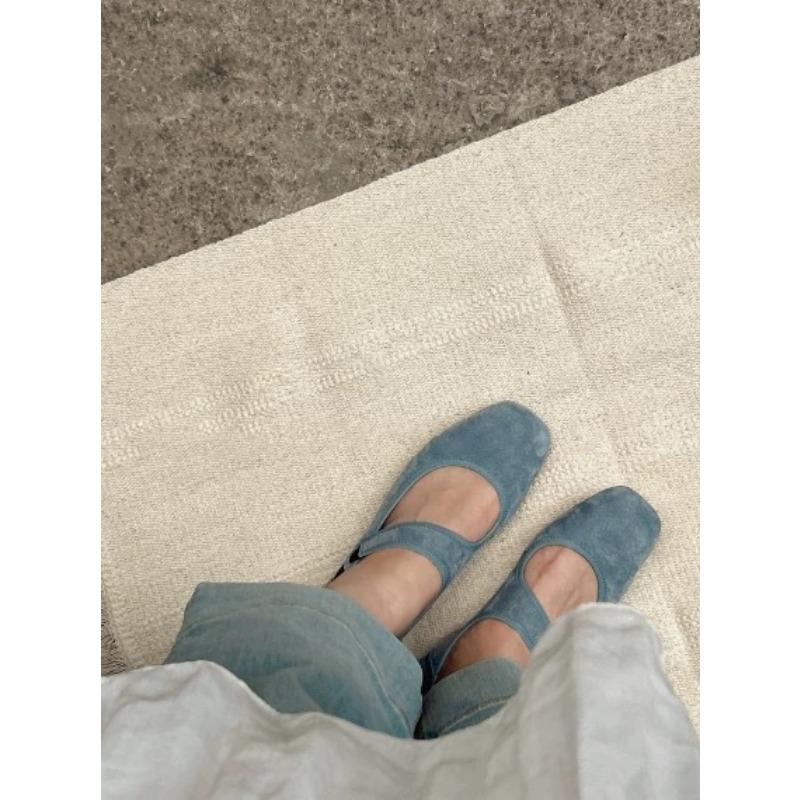 

Sheepskin super soft one-word height-increasing single shoes Mary shoes women s genuine leather shoes one pedal versatile platform ballet shoes 40