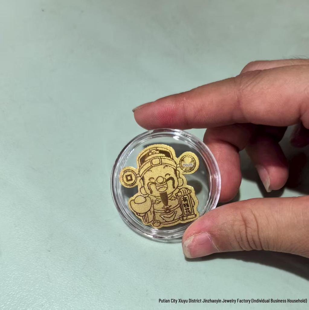 Lucky Cat Gold 999 Phone Sticker: Peace & Happiness - 2mg Fine Gold, Trending Gift for Livestreams.