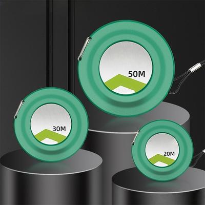 Starkes Stahlmaßband 20m 30m 50m Einziehbar mit ABS-Gehäuse & Lederriemen Upgrades Für Bauvermessung
