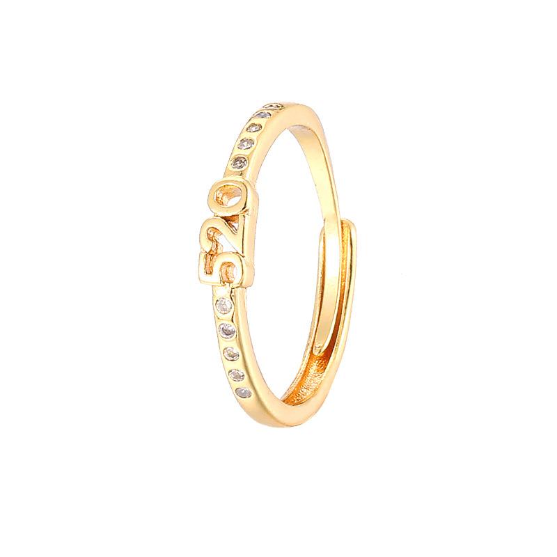 Sweet Romantic I Love You 520 Ring Personality Creative Digital Diamond Index Finger Ring Proposal Confession Gift