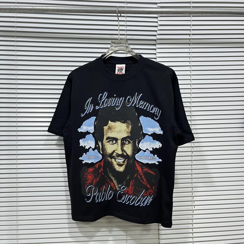 Mens Cotton Graphic Tee Streetwear Loose Fit Short Sleeve T-Shirt Casual Wear