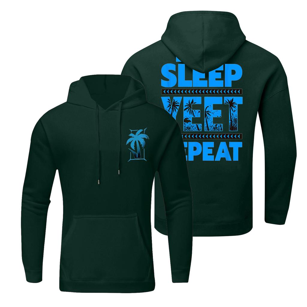 Wiosenna męska bluza z kapturem z nadrukiem, codzienna, luźna, opadające ramiona