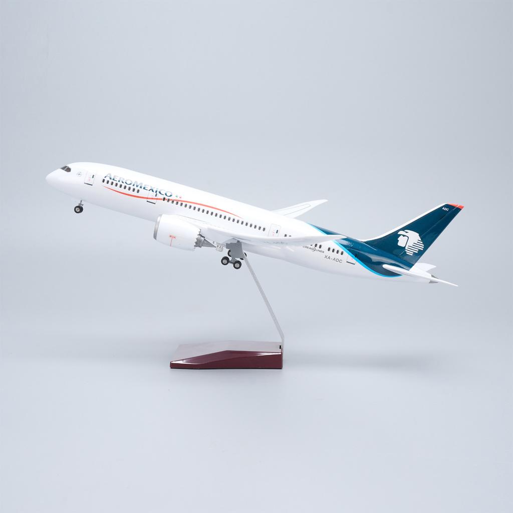 43Cm 1/130 Scale Aeromexico B787-8 Resin Diecast Airplane Model Kit With Stand For Adult Aviation Souvenir Gift Or Plane Toy
