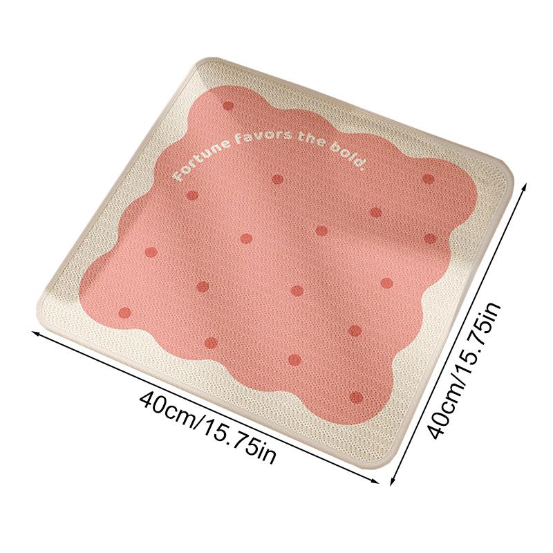 1Pc Summer Fashion Polka Dot Pattern Durable Seat Cushion Simple Cooling Mat Breathable Ice Silk