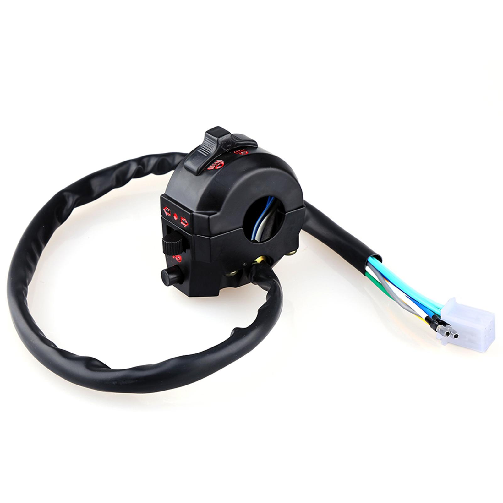 

7 8in Motorcycle Left Switch Handlebar Control Horn Turn Signal Light Hi Lo Beam Black New чёрный