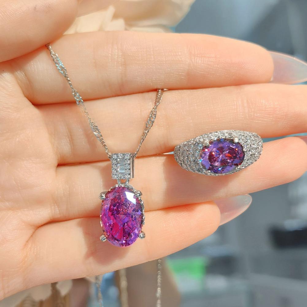 

Seiko микро-инкрустированное ожерелье из александрийского камня в стиле ретро, высококачественный комплект колец с высушенной розой и ледяным цветком для женщин