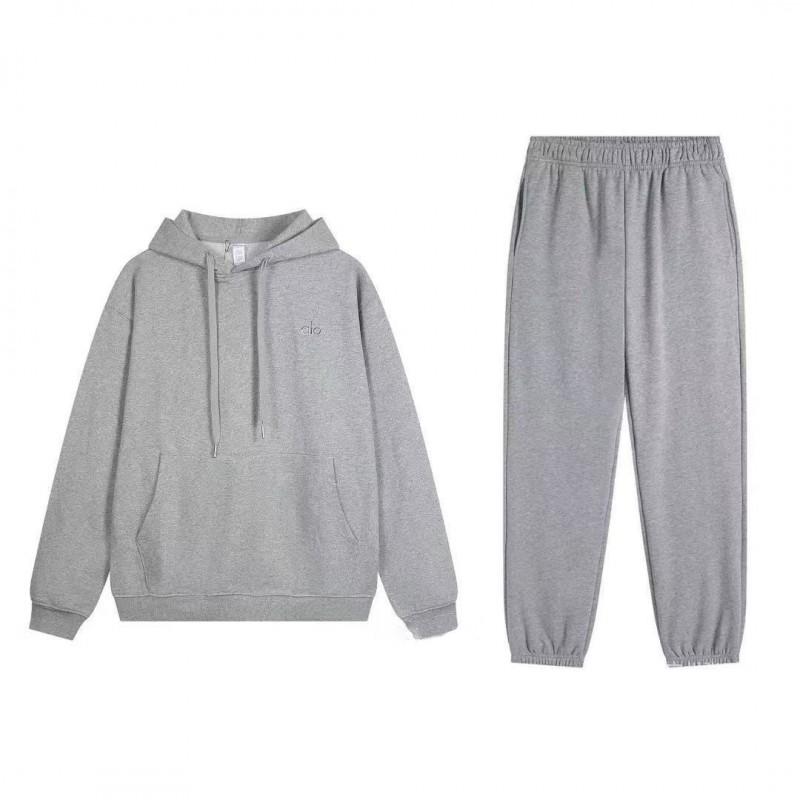 Unisex Winter Hooded Sweatshirt Set Casual Sportswear Oversized Pullover Tracksuit Korean Style