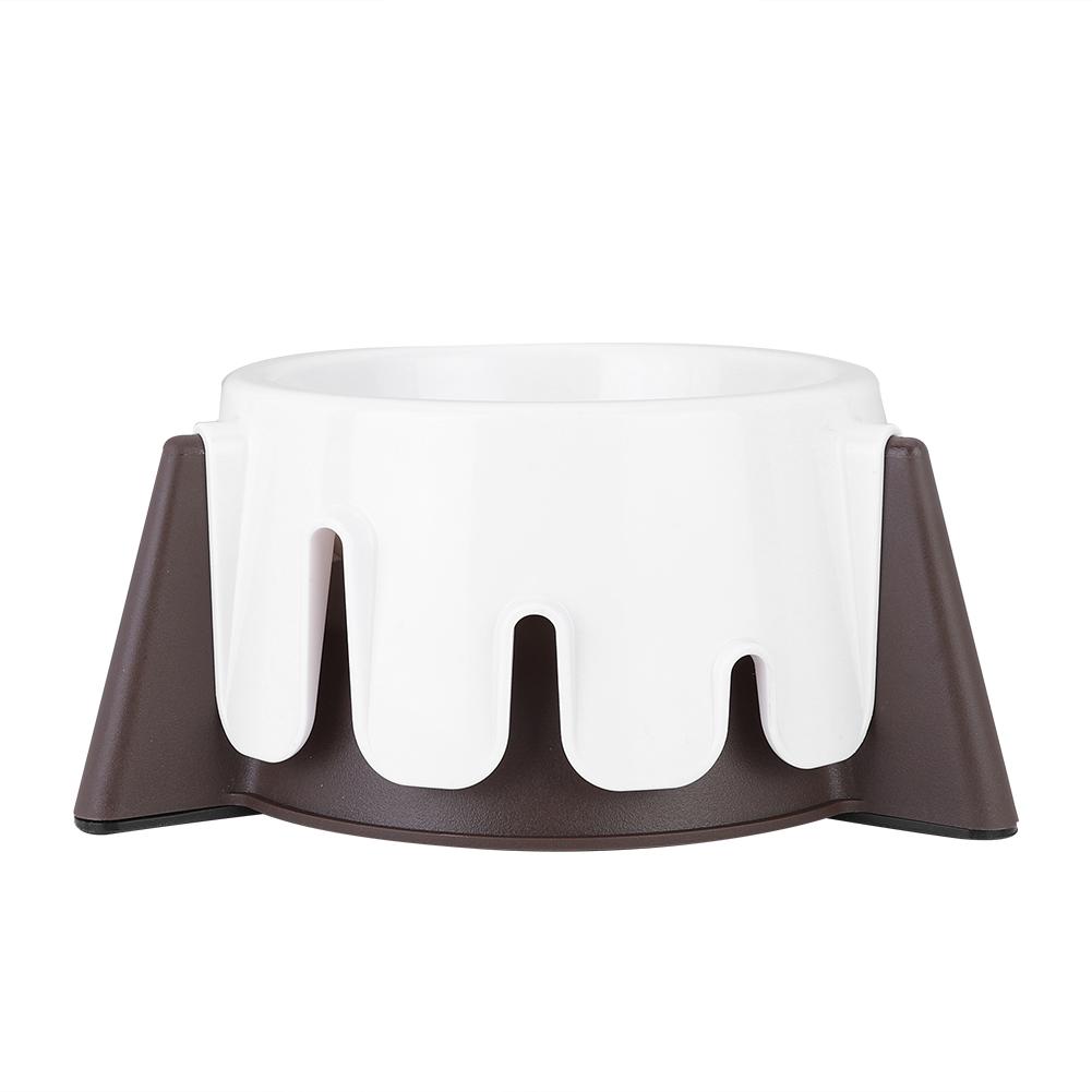 Pet Dog Cat Slow Food Feeder Bowl Cake Shape Wet and Dry Use Five Height Mode Adjustment Protect Spine