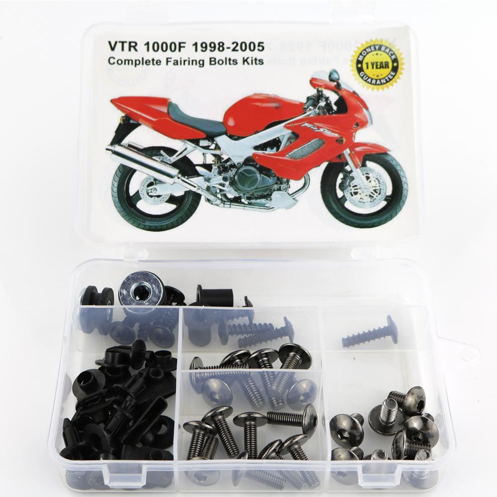 Fit For Honda VTR1000F VTR 1000F 1998-2005 Motorcycle Complete Full Fairing Bolts Kit Clips Nuts Screws Steel