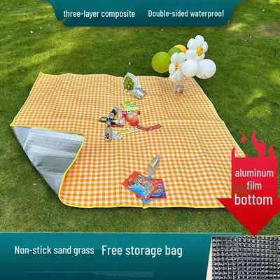 Waterproof Aluminum Picnic & Camping Mat - Thick, Moisture-Proof Lawn Mat for Outdoor Outings