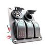 Schalterpaneel 3-fach Wippschalter Boot Auto Schalttafel 2USB Steckdose