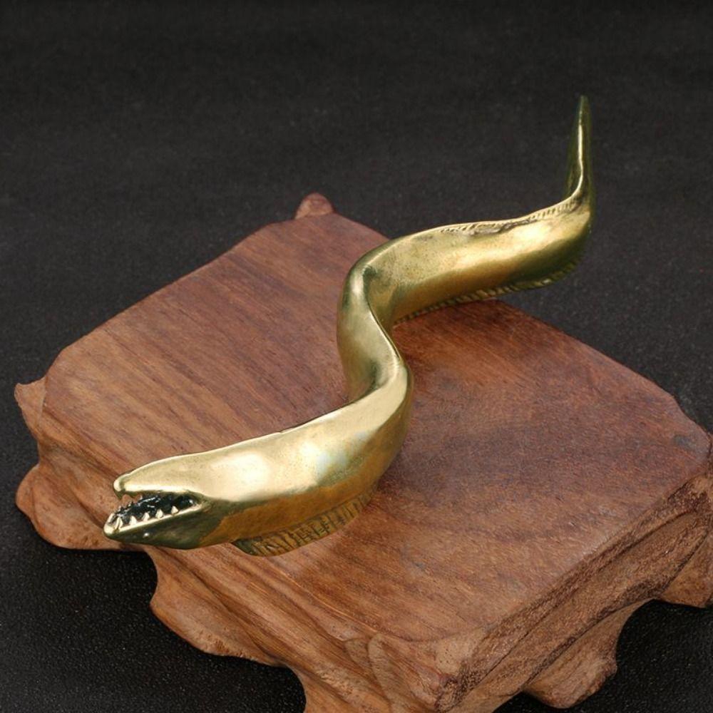 

Handmade Deep Sea Hairtail Statue Copper Crafts Simulation Fish Ornaments Collections
