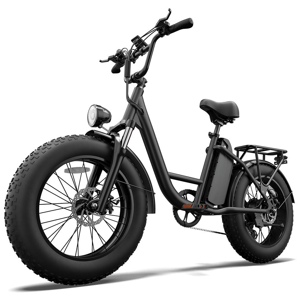 Bicicleta Eléctrica Urlife E26 Pro Motor de 750W Rueda Gruesa de 20" Plegable Bicicleta Eléctrica 7 Velocidades Frenos de Disco Doble 48V 15.6Ah Carga Máxima 120Kg