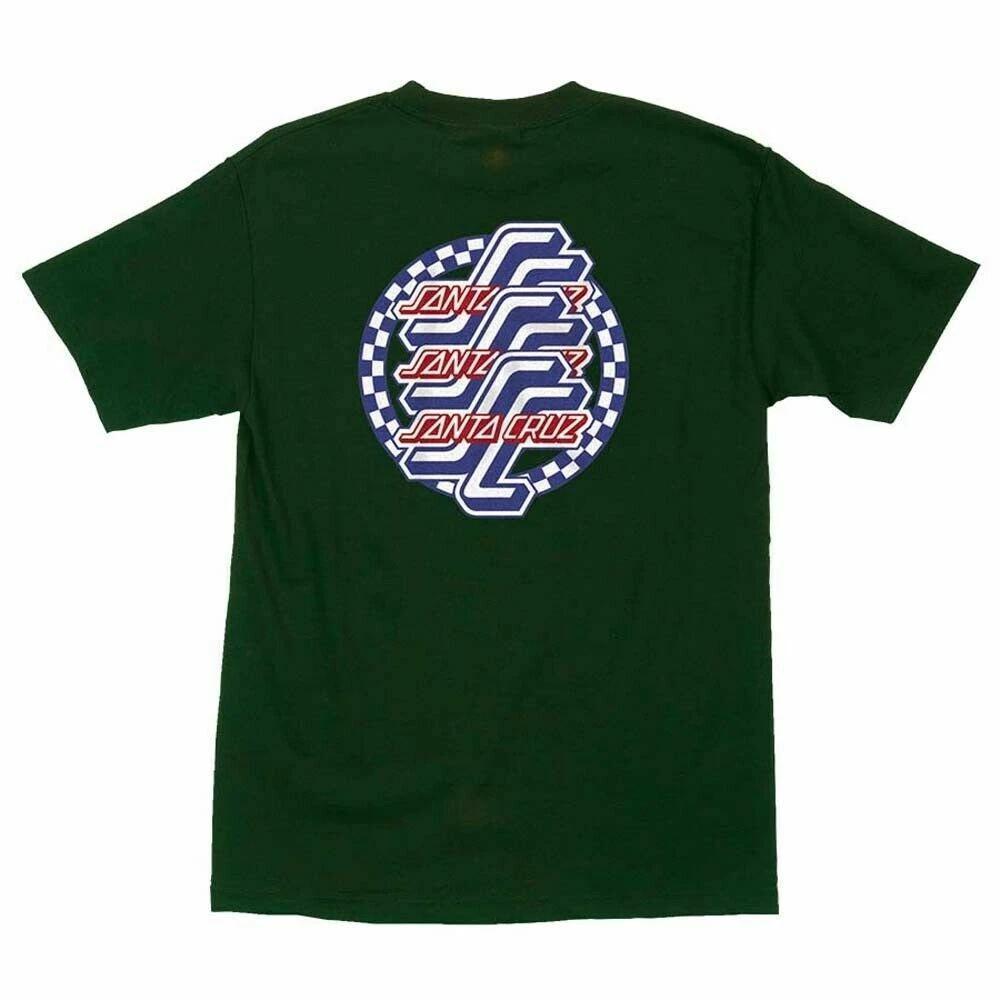Santa Cruz CHECK OGSC Skateboard T Shirt FOREST GREEN XXXXL