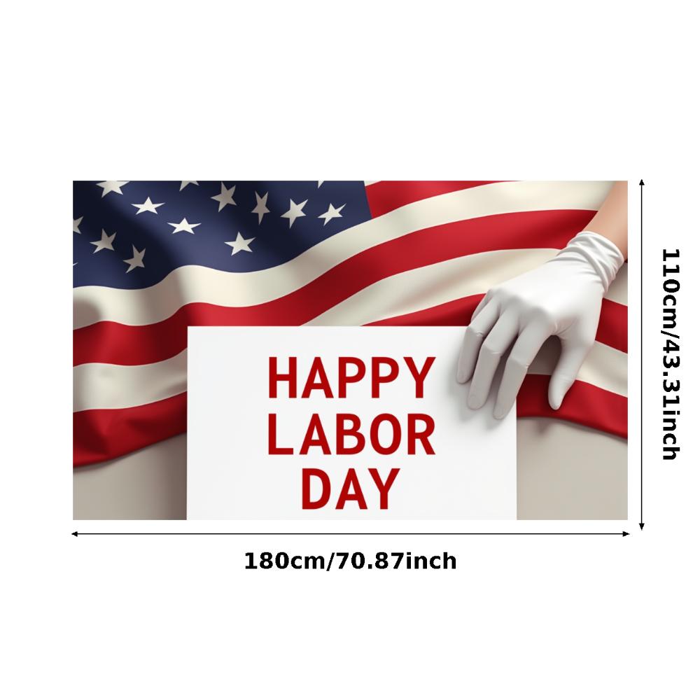 American Flag Banner Hand Gloves Design Event Banner Decorative Design Party Backdrop for Office Decoration