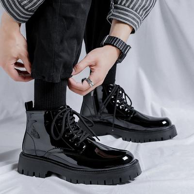 Fashion Luxury Brand New Luxury Leather Men's Boots High-Top Outdoor Ankle Boots Trendy Comfortable Casual Designer Boots Platform Boots