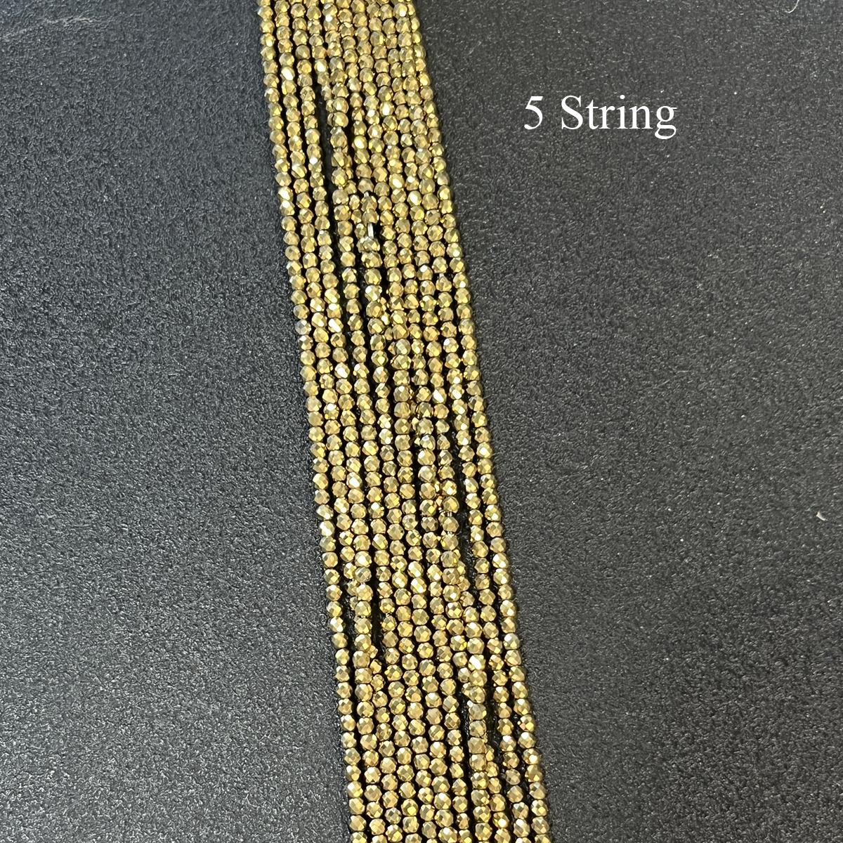 

5-струнні, Доступні Іридесцентно Покриті Скляні Насіннєві Бусини 2мм/3мм, Нитки 38см, Насипом Розсипні Бусини-Розпірки для DIY Браслетів, Намист, Прикрас на Щиколотку 5String/2mm-38cm