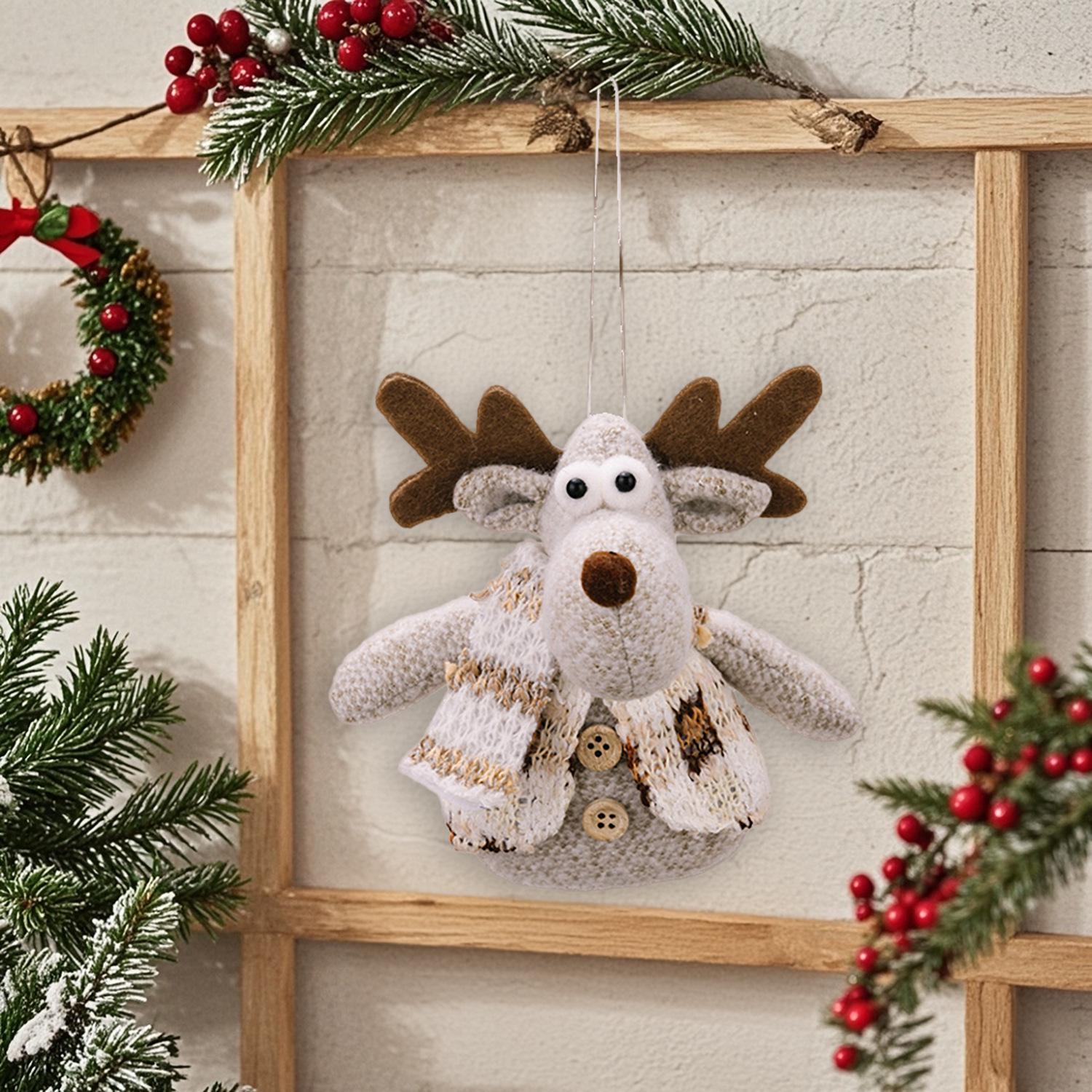 Cross-Border Christmas Decorations: Santa, Snowman, Elk Tree Ornaments.