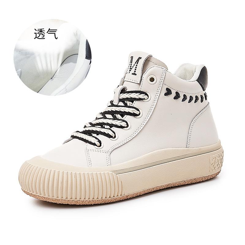 

Высокие белые кеды женские 2025 весна новая женская спортивная обувь на плоской подошве повседневная универсальная с колосьями женская обувь 40 чёрный