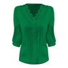 Women's Fashion Casual Stylish Hollow Out Mid Sleeve Colour Top