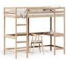 VidaXL Bunk Bed with Desk, Loft Bed with Slatted Base for Child, Bedroom Furniture, Modern, 90x200 Cm 842850