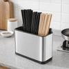 Stainless Steel Cutlery Storage Box Rectangular Chopsticks Storage Basket Utensil Holder  Forks