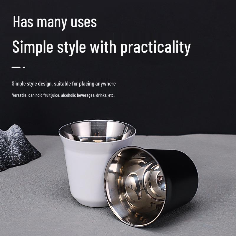 Tazza da Caffè Termica Mini a Doppia Parete in Acciaio Inossidabile 304 - Personalizzabile