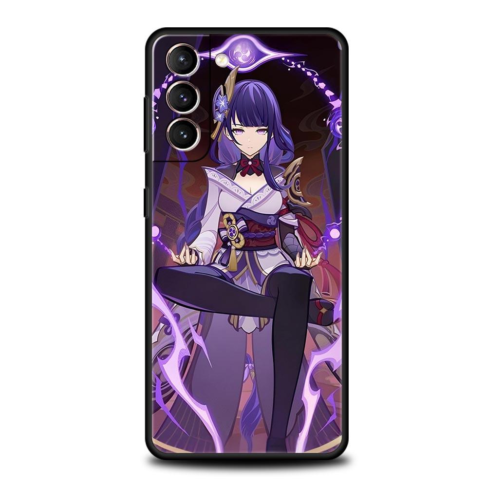 Raiden Shogun Genshin Impact Soft Phone Case For Samsung Galaxy S25 Edge S24 Plus S23 FE S22 S21 S20 Ultra 5G S10 Protect Cover