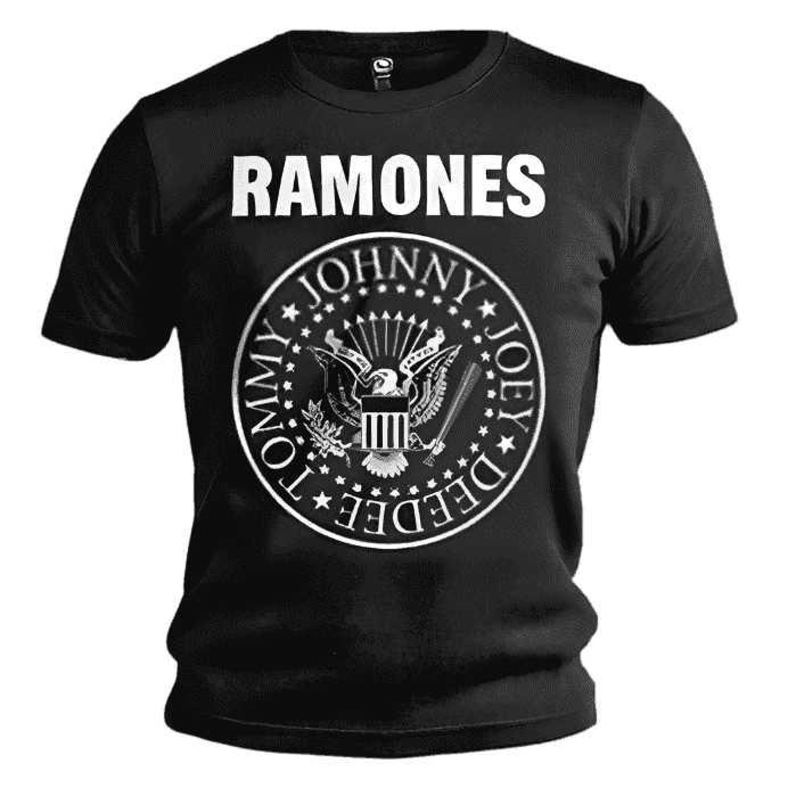 RAMONES hey ho lets go back print Band T-Shirt 2XL