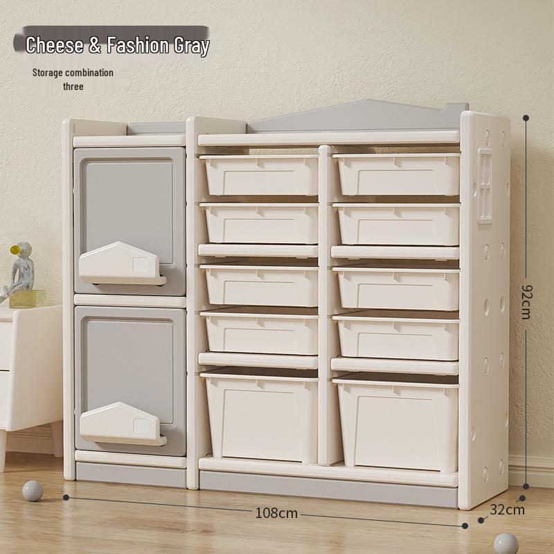 Children's Toy & Book Storage Rack - Plastic Organizer for Building Blocks, Small Cars, Sundries