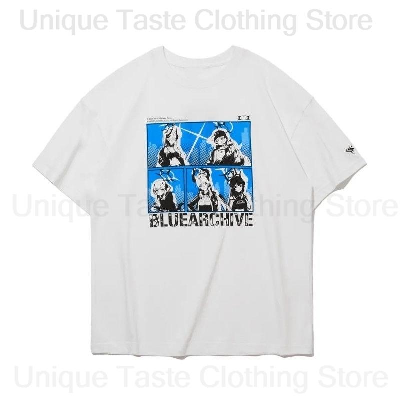 

Blue Archive T Shirt Fashion Summer Cotton Short Sleeve Tee Pandemonium Society Cartoon Trend Print Tops Unisex Women Loose Tshirt S