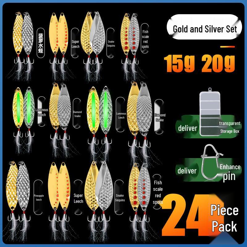 Sequin Long Cast Leech Iron Plate Vib Micro Lure for Freshwater Mandarin Fish & Aspius