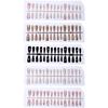 30 Pcs Almond False Nails Black Heart Press On Nail Butterfly Full Cover Stick On Nails for Woman and Girls
