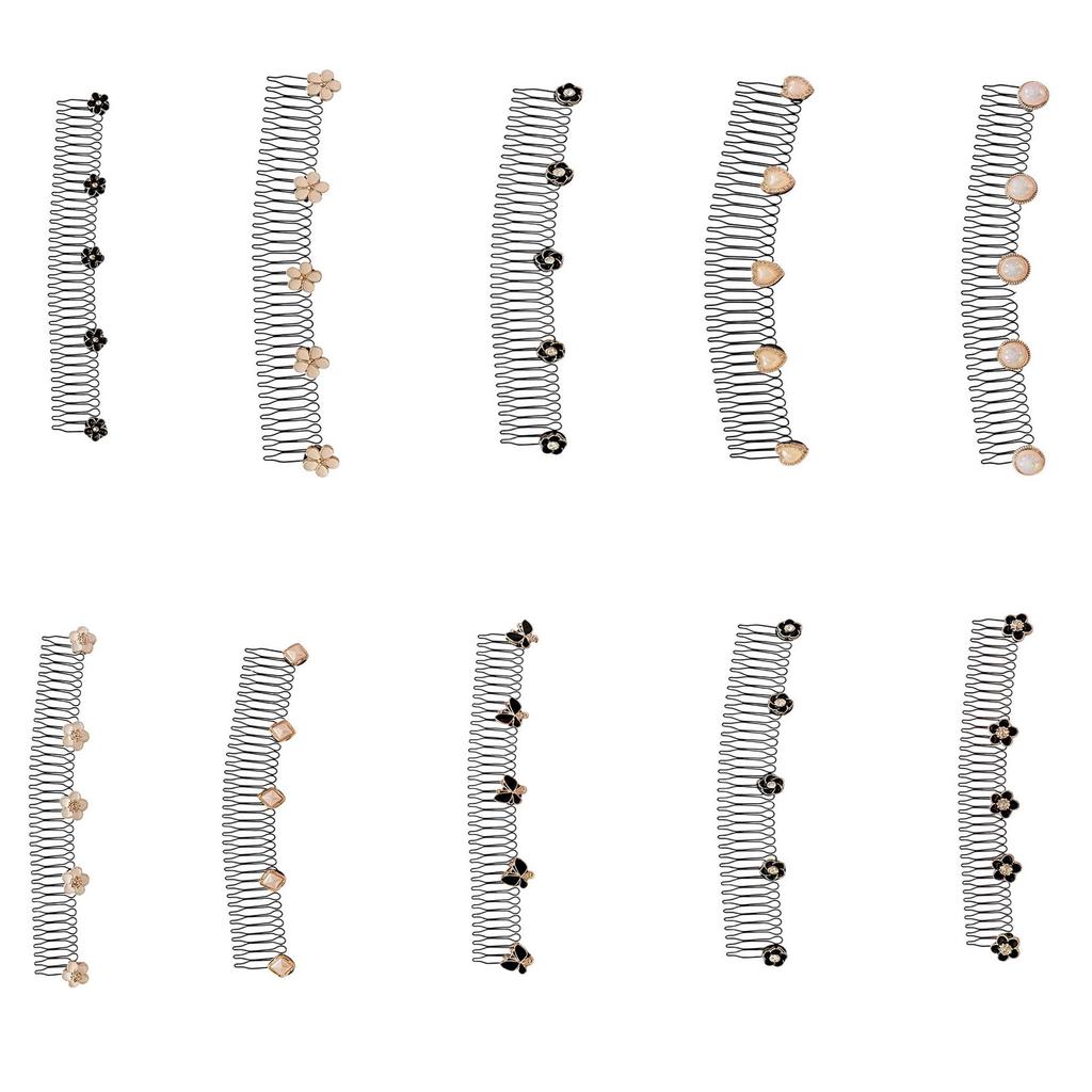 5/10Pcs Hair Flyaway Control Comb Metal Hair Accessory Lightweight Hairpin For Work And Outdoor Activity