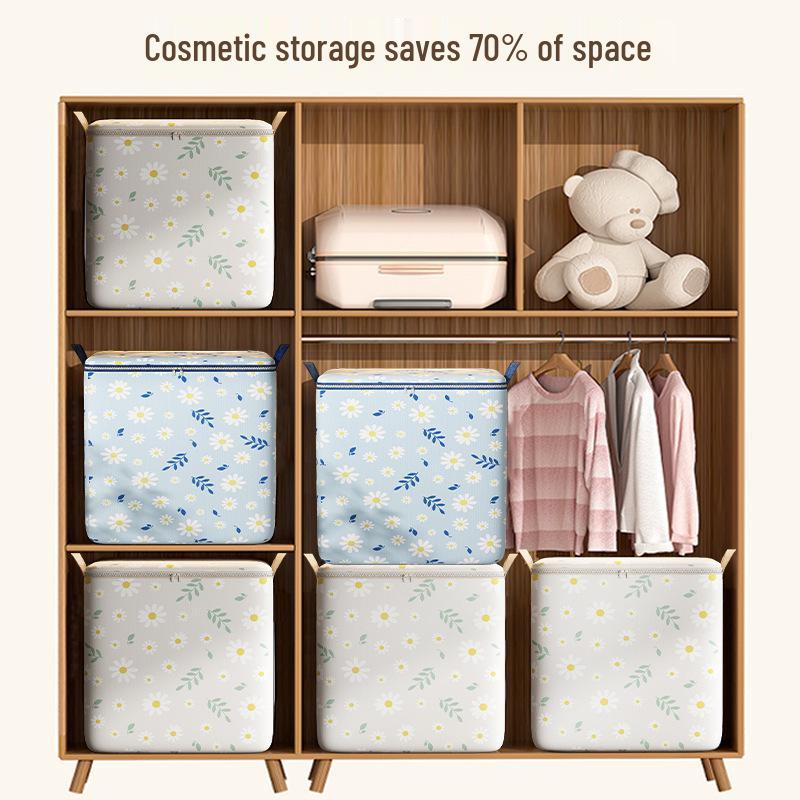 Waterproof Fabric Storage Bag - Large Capacity for Quilts, Comforters, and Closet Clothes