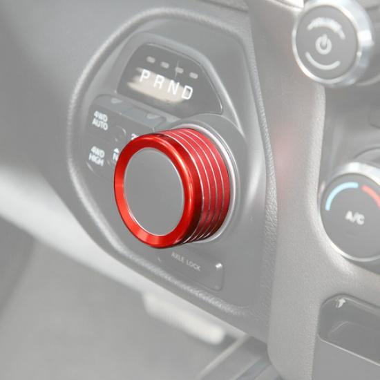 Car Gear Shift Switch Knob Trim Ring For Dodge Ram 1500 19-2025 Accessories Red